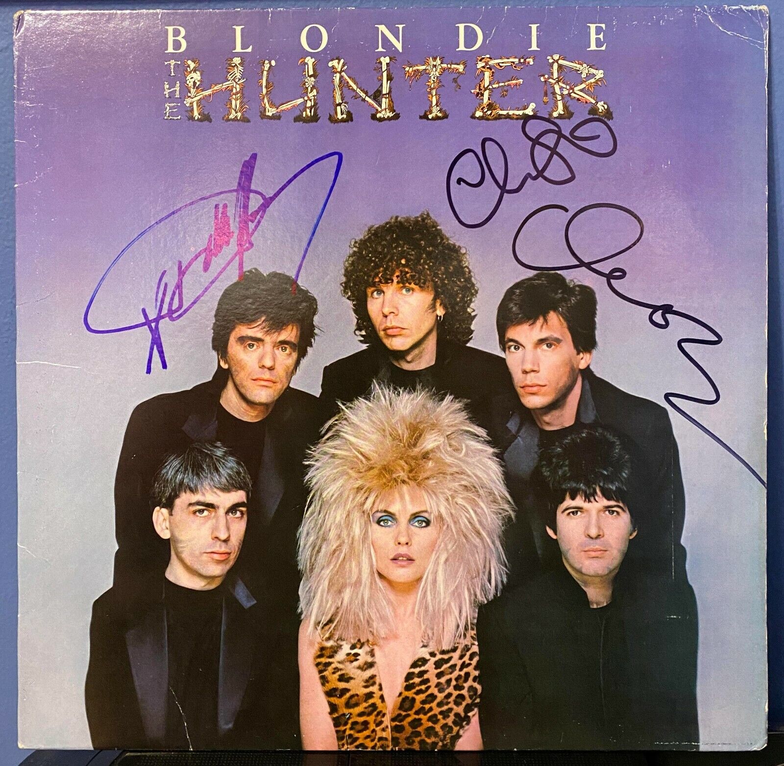 Debbie Harry, Chris Stein, & Clem Burke Signed Blondie The Hunter 12" Lp