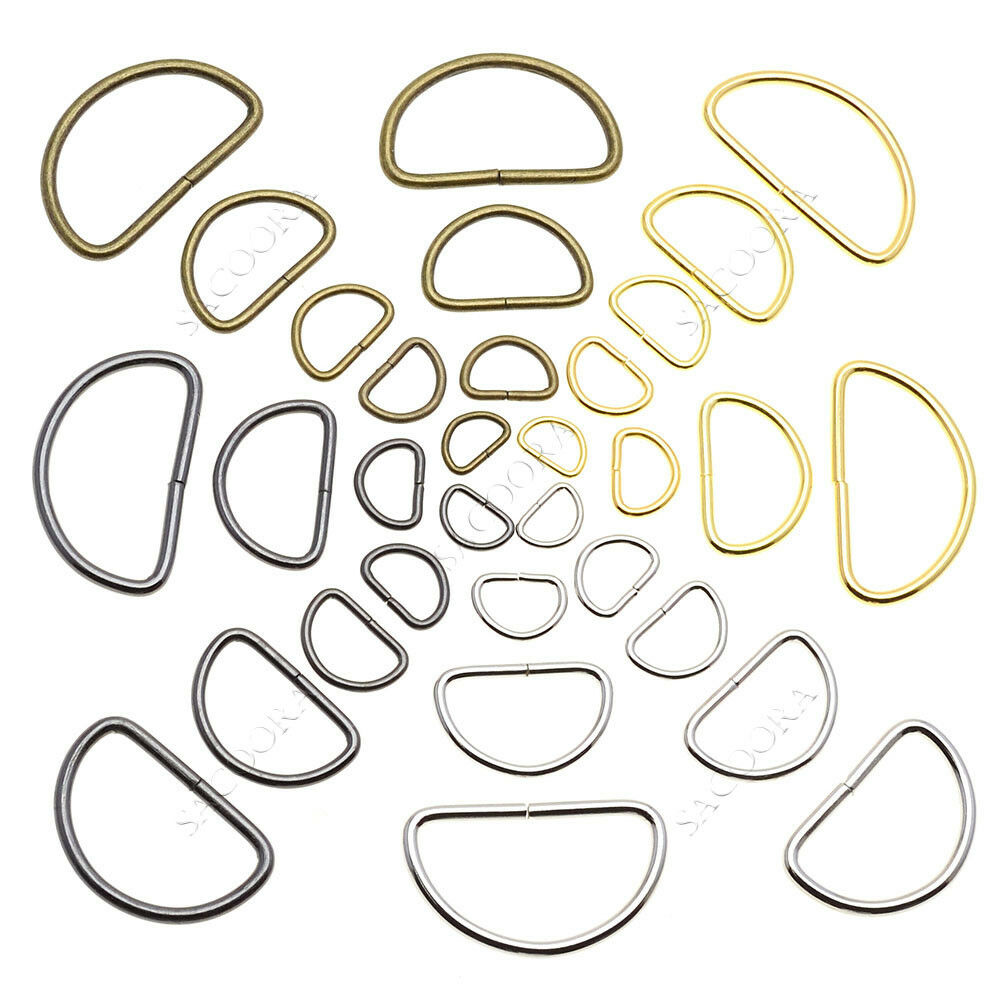 Non-welded Nickel Plated D Ring Semi Ring Ribbon Clasp Knapsack Belt Buckle