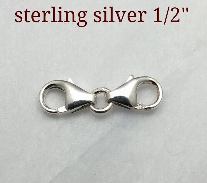 1/2" 925 Sterling Silver Small Extender/safety Clasps For Necklace/bracelet