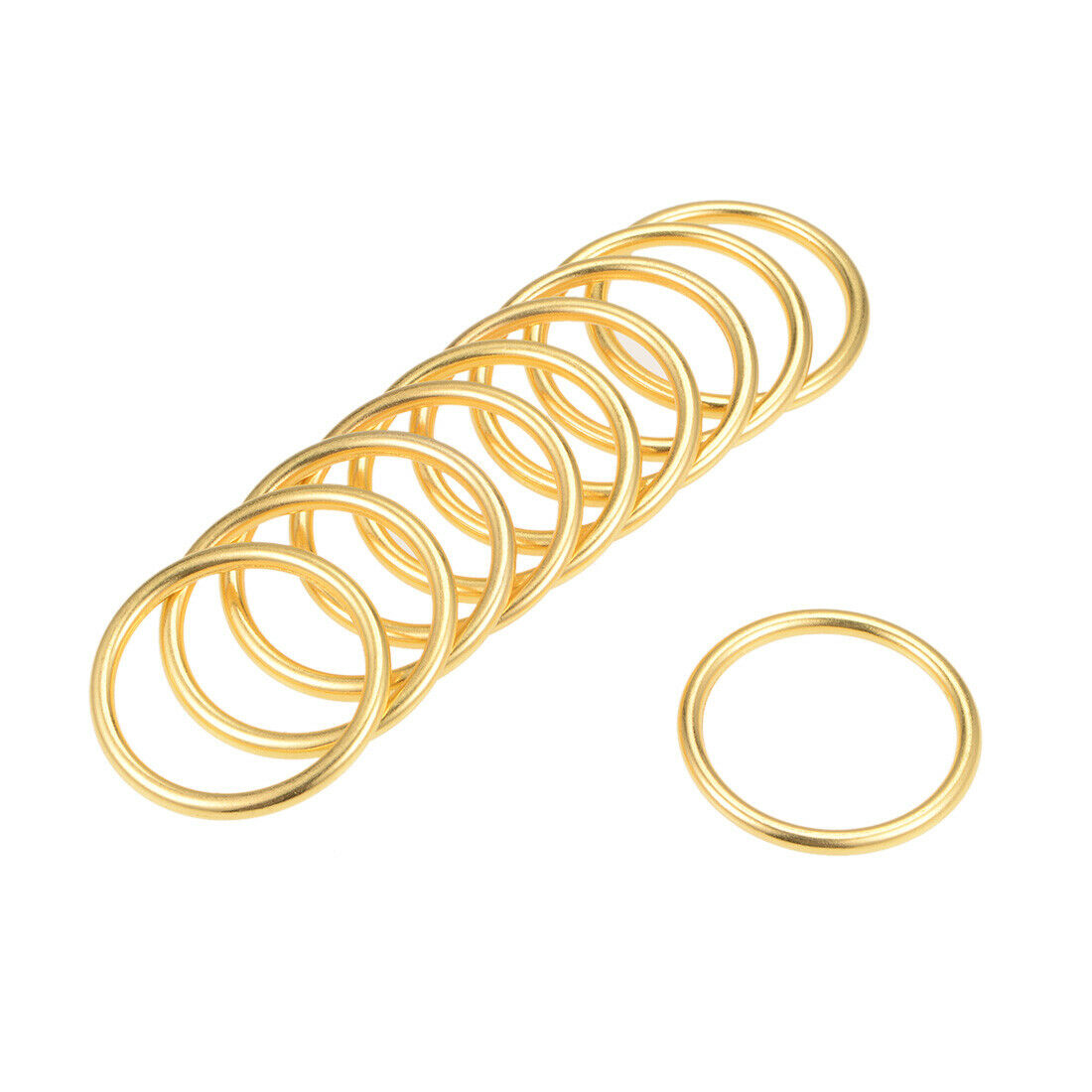 10 Pcs O Ring Buckle 1.2"(30mm) O-rings Gold Tone For Hardware Bags Craft Diy