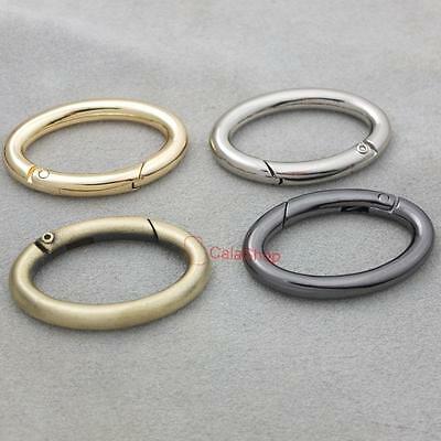 Oval Ring Snap Clip Trigger Spring Gate 36mm For Buckle O Dee D Ring Bag Package