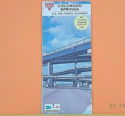 1968 Conoco Gas Station * City Street Map * Colorado Springs & Air Force Academy