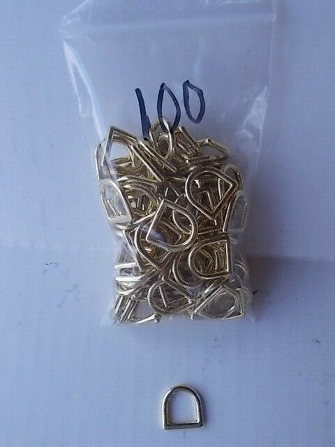 1/2" Solid Brass Cast D Rings (pack Of 100)