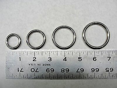 Lot Of 50 Metal O-rings Welded Nickel Plated High Quality 3/4" 1" 1-1/4" 1-1/2"