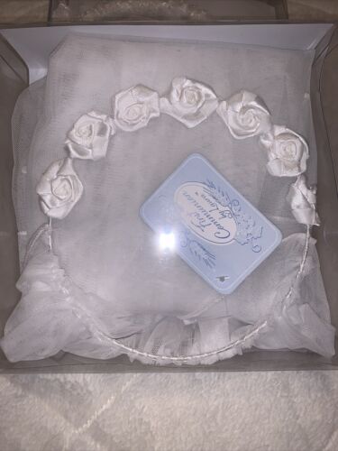 New Rosette Wreath Veil First Communion By Laura