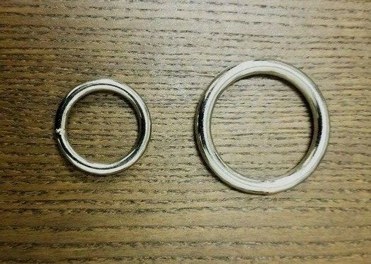 Lot Of 10 25 50  Metal O-rings Welded Nickel Plated Best Quality Size 1" ,1-1/2"