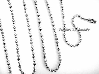 Lot 300 Ball Chain Necklaces 24" Long ~ 2.4mm Bead