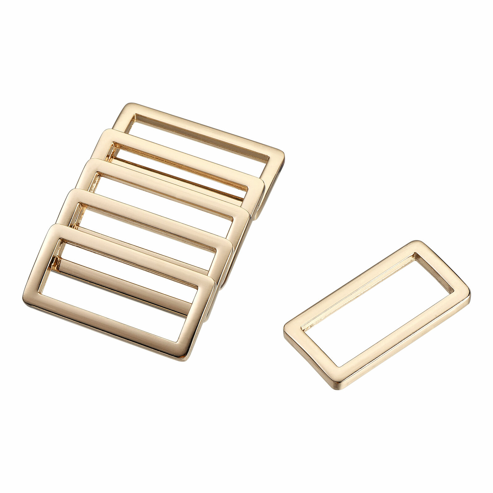 Metal Rectangle Ring Buckles 32x12.5mm For Bags Belts Diy Gold Tone 6pcs