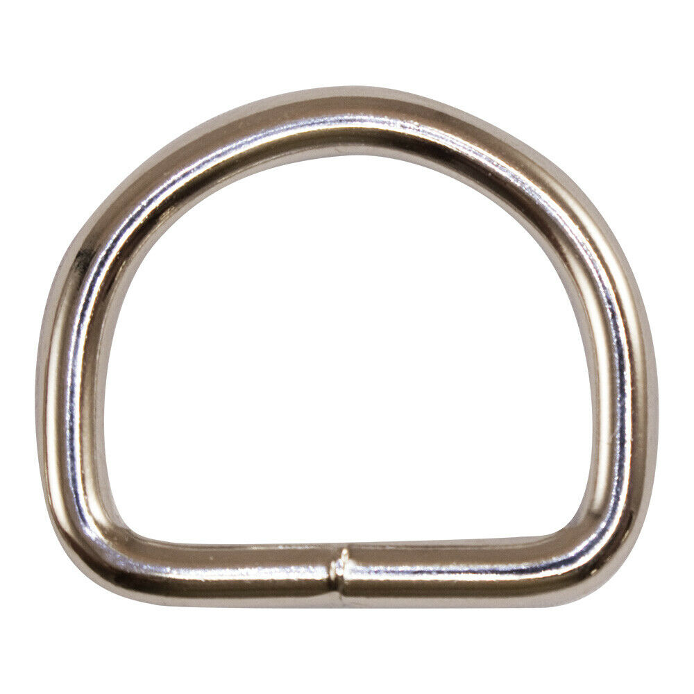 Welded Dee Rings In Various Sizes - Nickel Plated D-ring