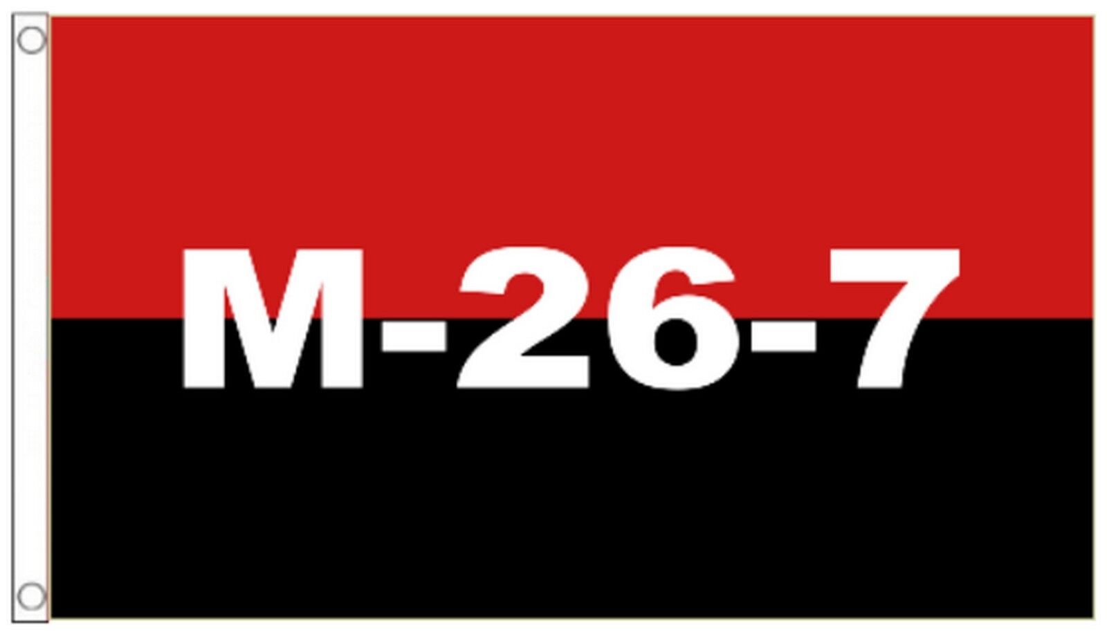 Cuba 26th Of July Movement M-26-7 5'x3' Flag