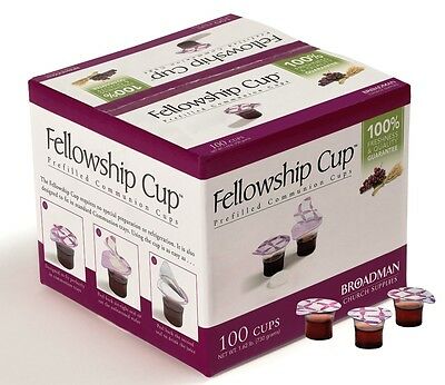 Brand New -communion Fellowship Cup Prefilled Juice / Wafer  Box Of 100