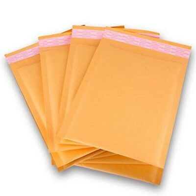 Polycyberusa  500 Pcs #000 Kraft Bubble Envelopes Mailers 4 X 8 (inner 4x7)