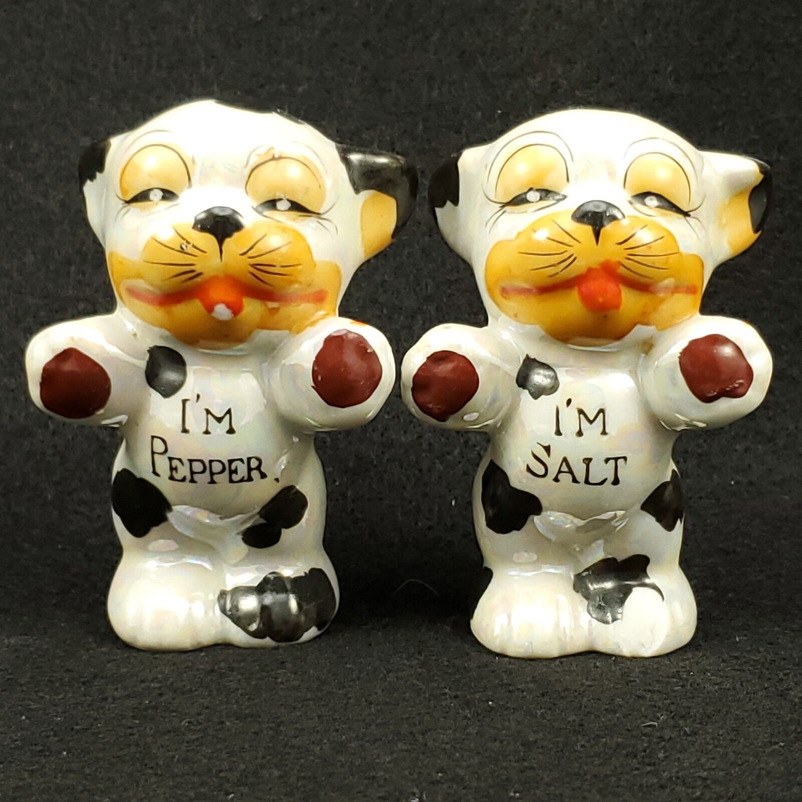 Vintage Bonzo The Dog Salt & Pepper Shakers Hand Painted Ceramic Japan 1930
