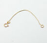 Fine Thin Baby Box Chain Necklace Extender Real 10k Yellow Gold 0.6mm