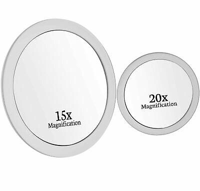 Mirrorvana 15x & 20x Spot Magnifying Mirror Set With Suction Cups