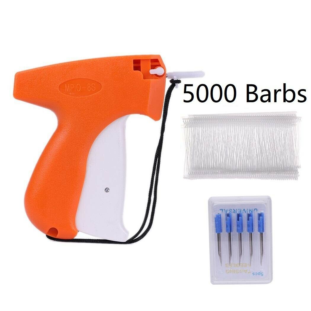Clothing Price Label Tagging Tag Gun With 5000 1" Or 2" Or 3" Barbs 5 Needles