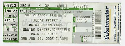 2005 Judas Priest Concert Ticket Stub Retribution Tour Heavy Metal Massachusetts