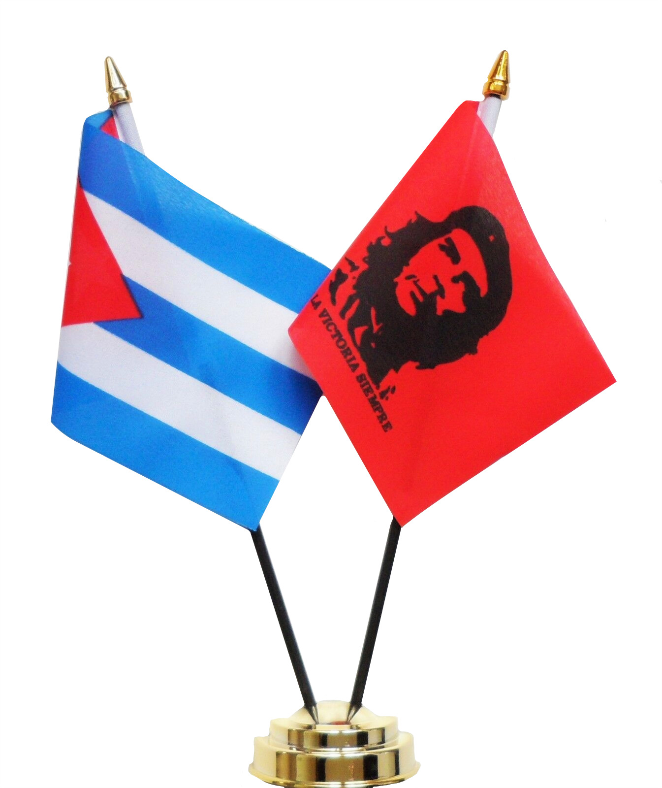 Cuba & Che Guevara Double Friendship Table Flag Set