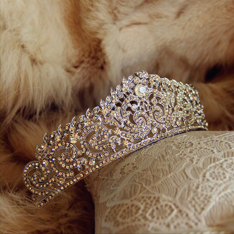 Crystal Wedding Tiara Crown Queen Bridal Hair Accessories