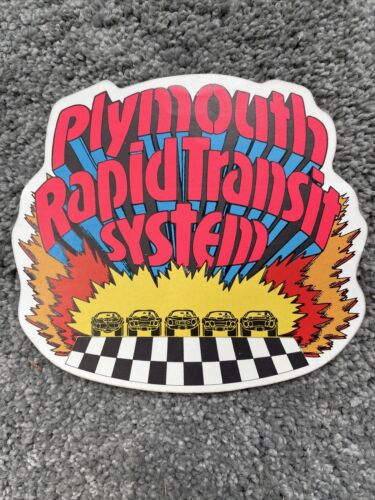 Plymouth Rapid Transit System Original Sticker Vintage