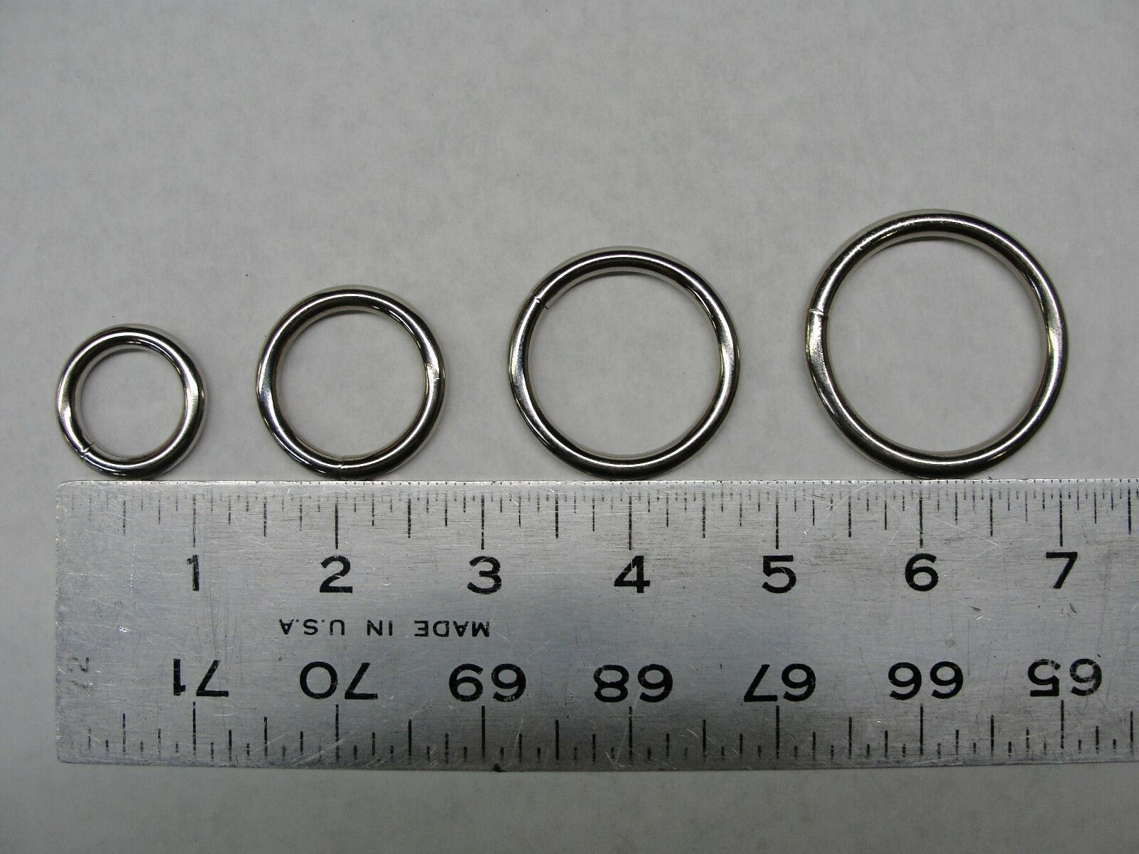 Lot Of 200 Metal O-rings Welded Nickel Plated High Quality 3/4" 1" 1-1/4" 1-1/2"