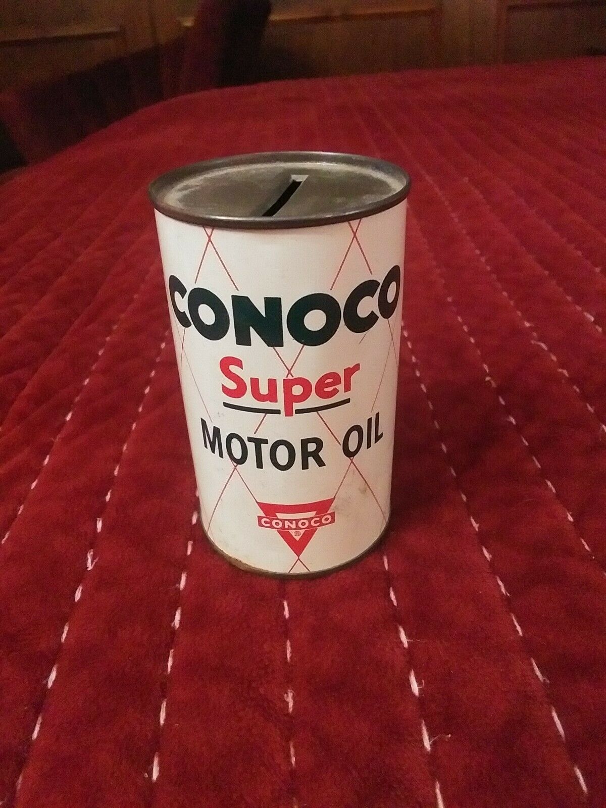 Vintage Conoco Super Motor Oil Bank