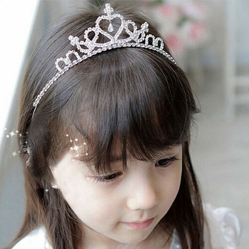 New Rhinestone Tiara Hair Band Kid Girl Bridal Princess Headband Fashion