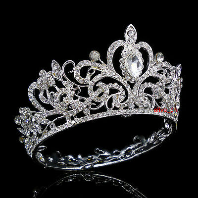 5.5cm High Full Crystal Luxury Wedding Bridal Party Pageant Prom Tiara Crown