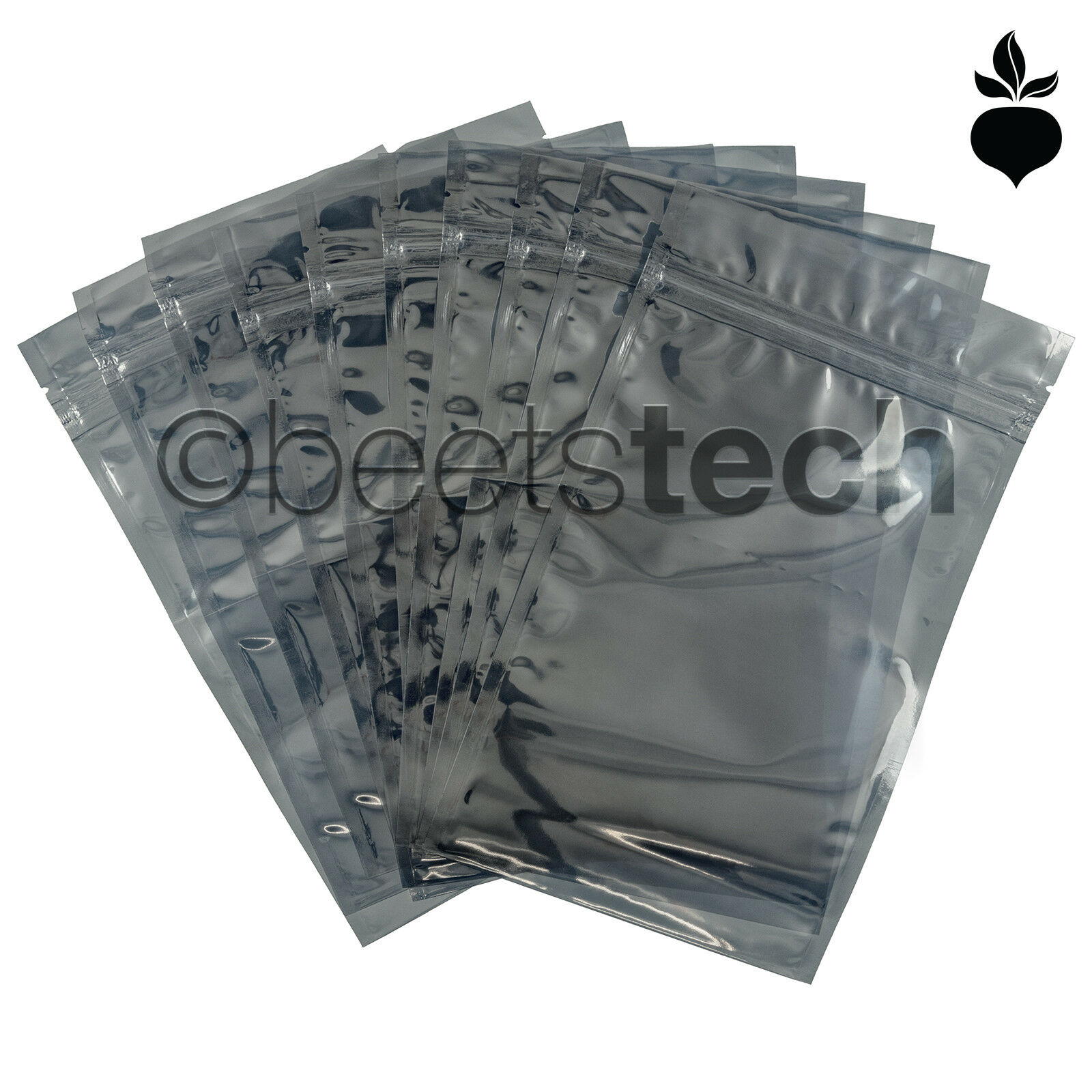 Anti-static Esd Shielding Silver Zip-lock Reclosable Bags 3x,5,6,8,10,12,14"