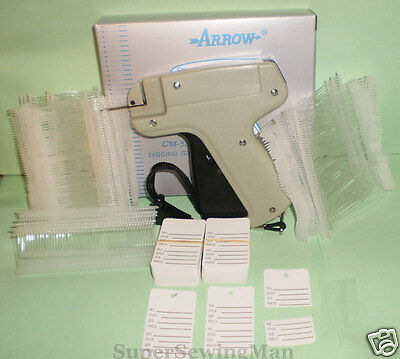 Clothes Price Label Tagging Tag Tagger Gun + 1000 Pins +100 Price Tags