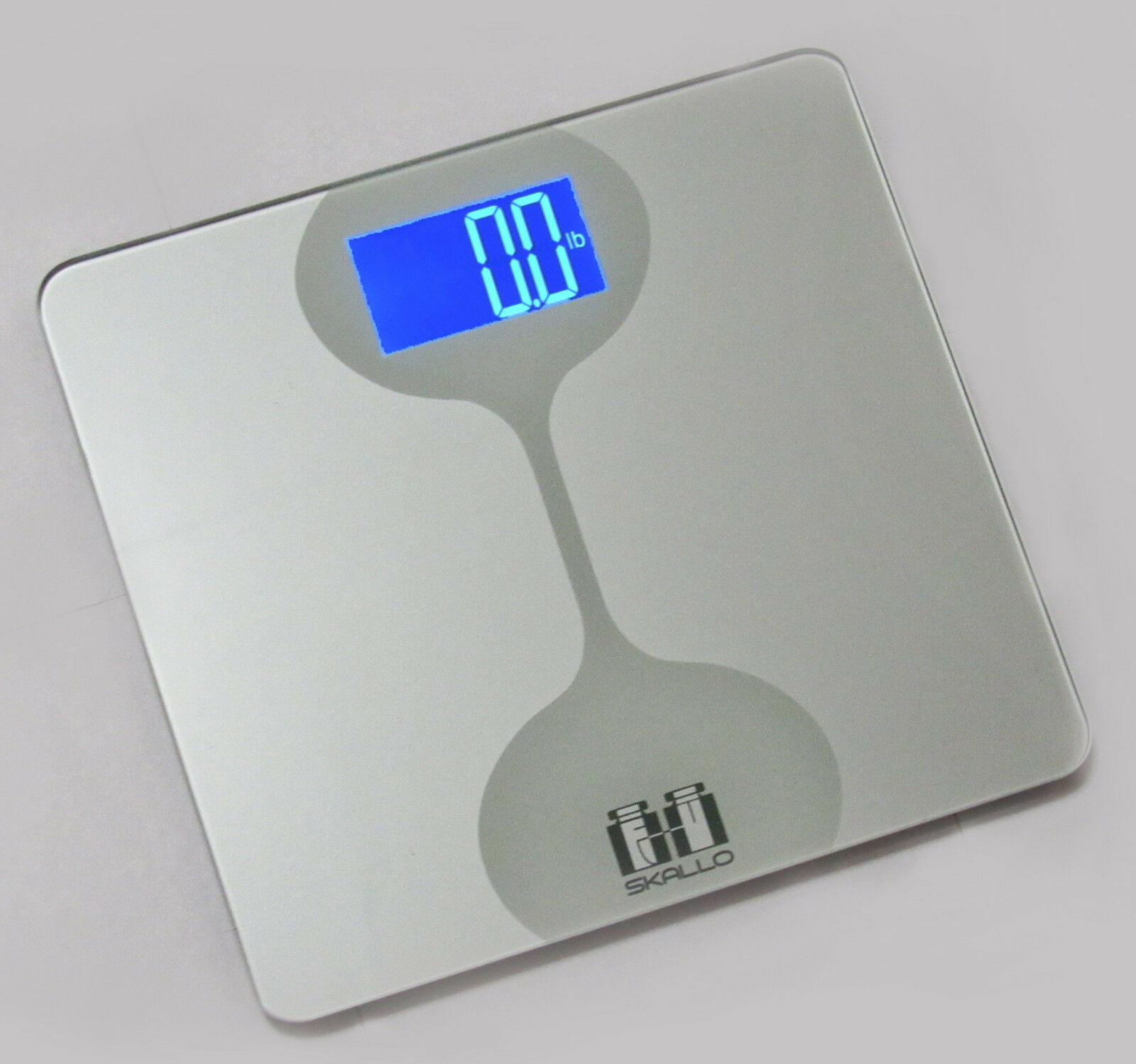 Skallo Sophie 400 Lbs Digital Glass Step On Fitness Bathroom Weight Body Scale