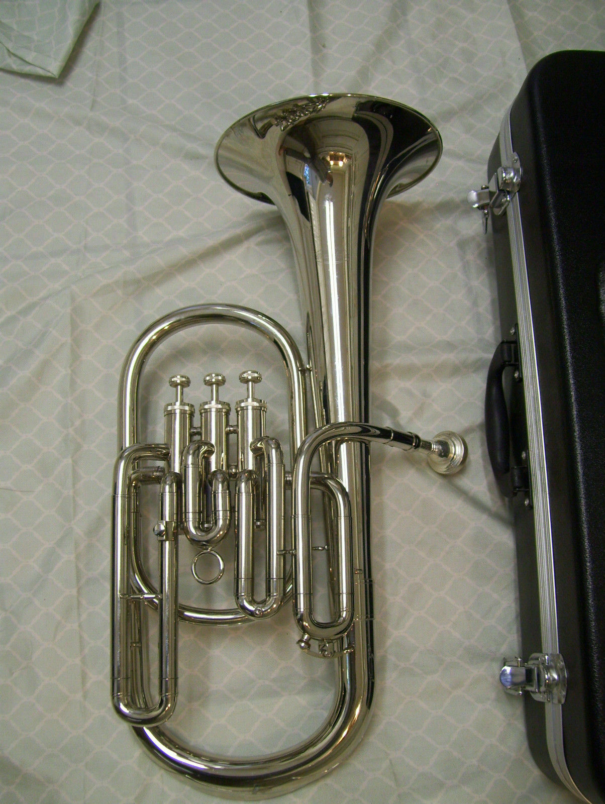New Gold Color Alto Horn With Hard Case And  Mouthpiece, Eb Key