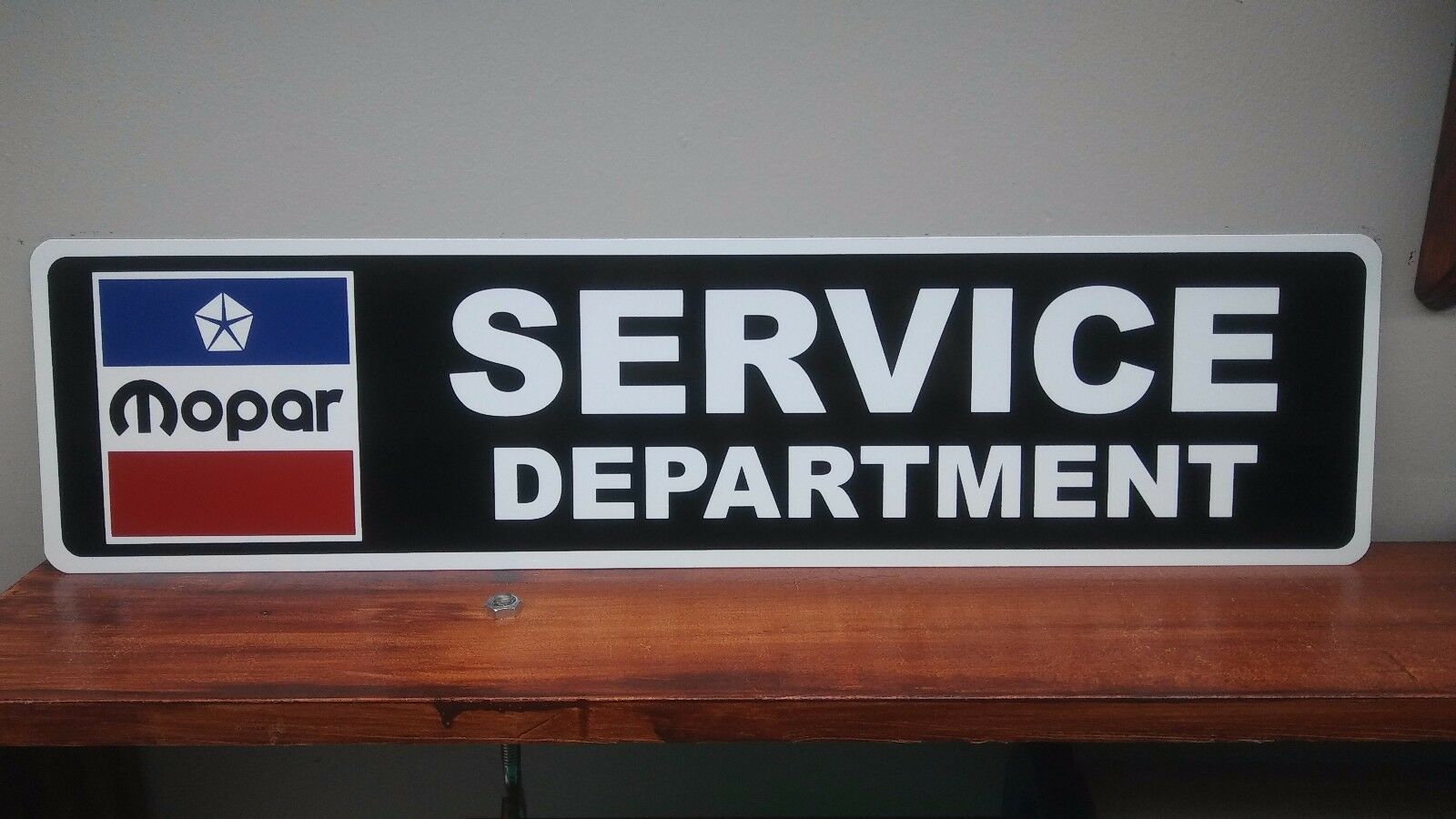 Mopar Service Department Aluminum Sign  6" X 24"