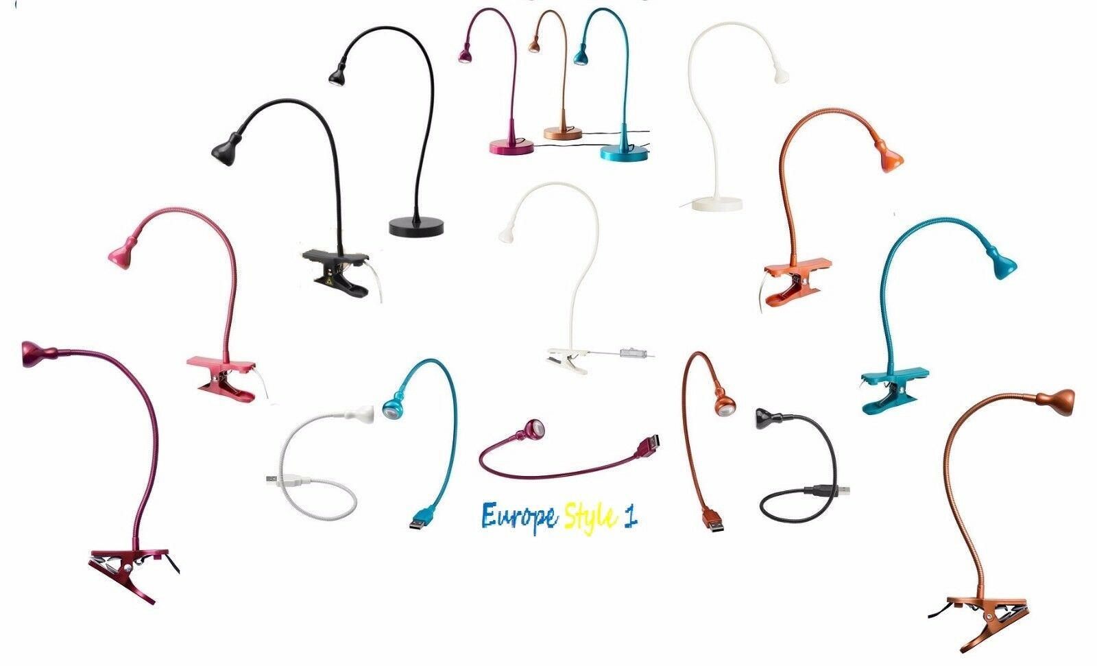 Ikea Jansjo Led Usb  & Clamp Spotlight In A Variety Of Colours