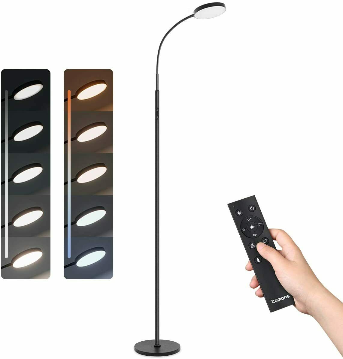 Modern Dimmable Led Floor Lamp 360° Rotation Adjustable For Living Room Bedroom