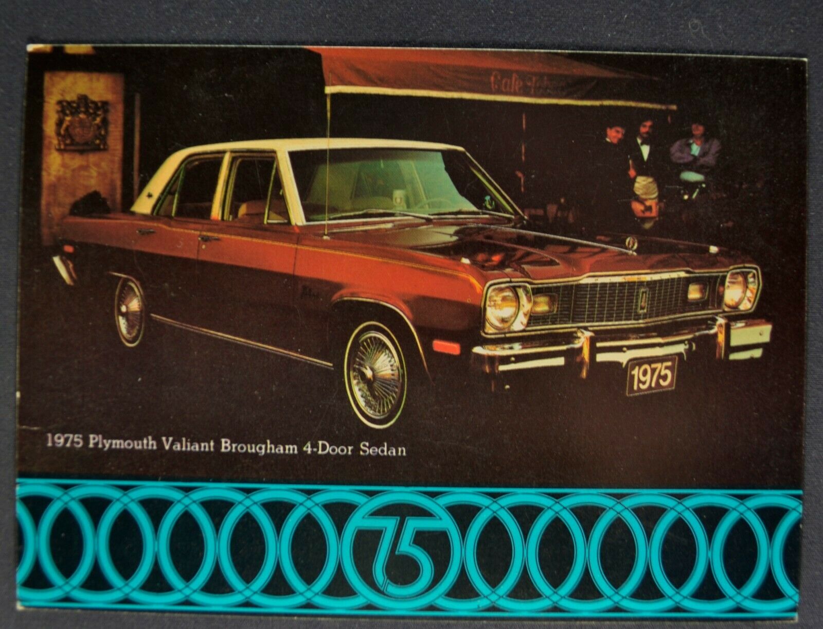 1975 Plymouth Valiant Brougham Sedan Postcard Brochure Excellent Original 75