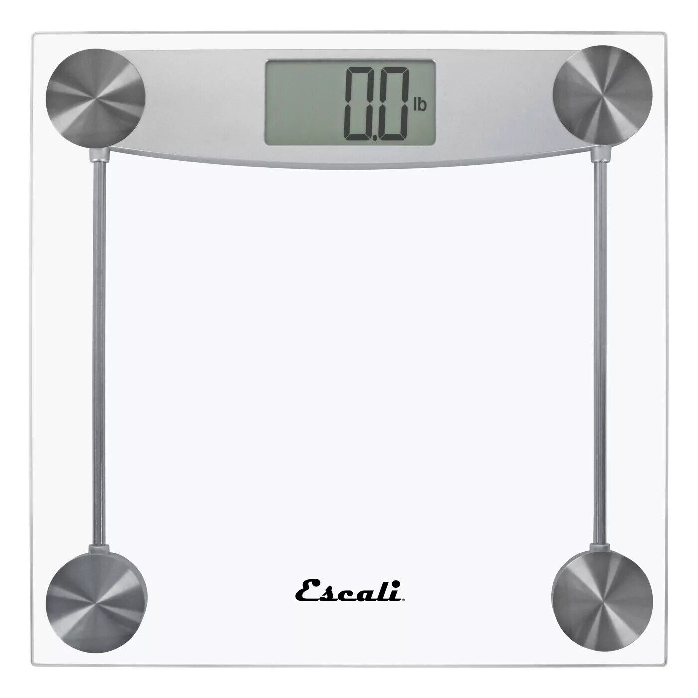 Escali Digital Bathroom Glass Chrome Scale E184 Body Extra Large 400lb Capacity